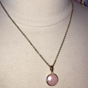 Pink gem necklace